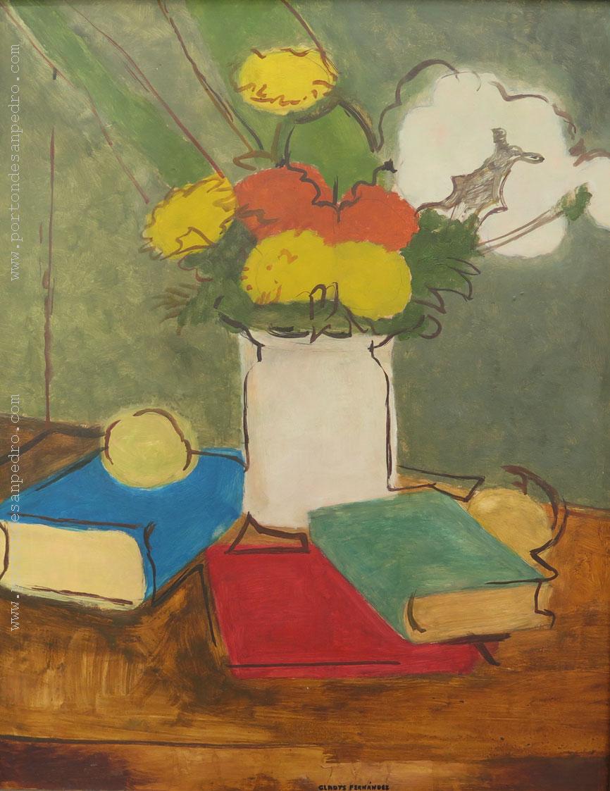 Bodegón con flores
